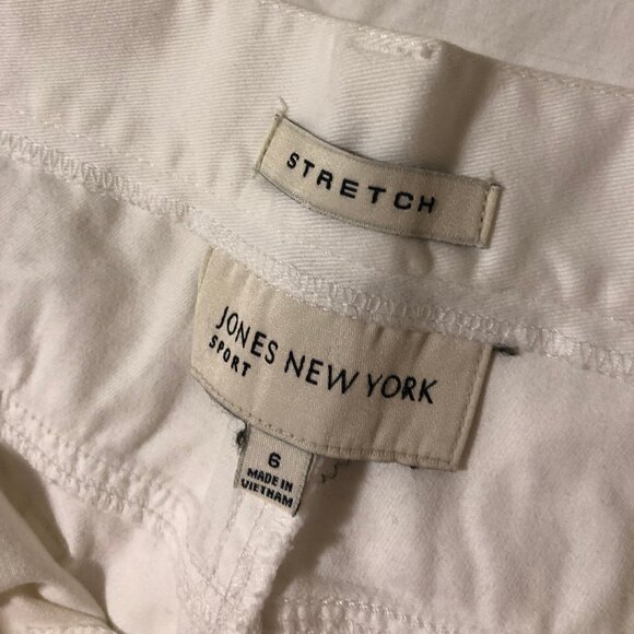 Jones New York Stretch White Mid-Rise Pants Size 6 - Picture 6 of 11